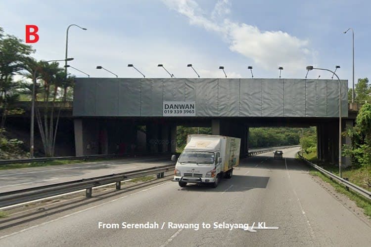 2 Sided Overhead Bridge Billboard at Jejambat Jalan Bidara, Selangor