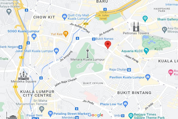 Map - 12 Panel Digital Pillar Billboard at Jalan Sultan Ismail (SI), Kuala Lumpur (near Shangri-La Kuala Lumpur)