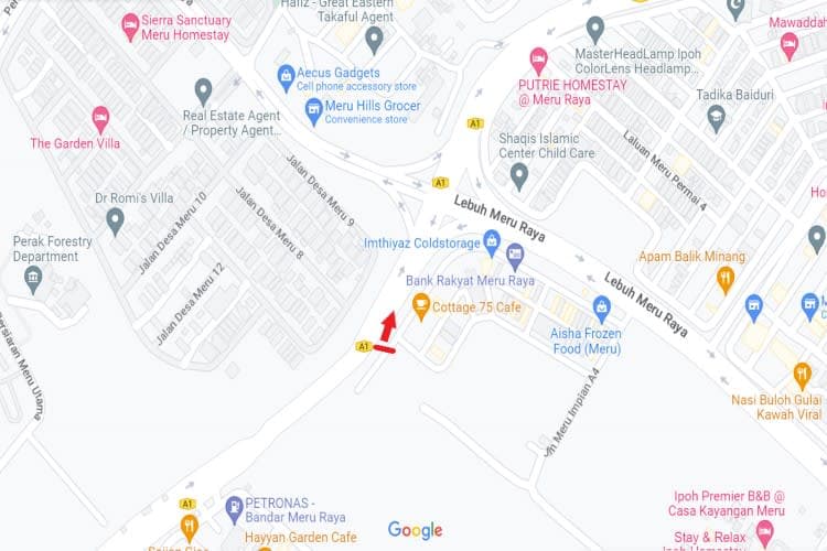 Map - Free Standing Billboard at Jalan Chemur/ Jalan Meru Impian A1, Ipoh, Perak