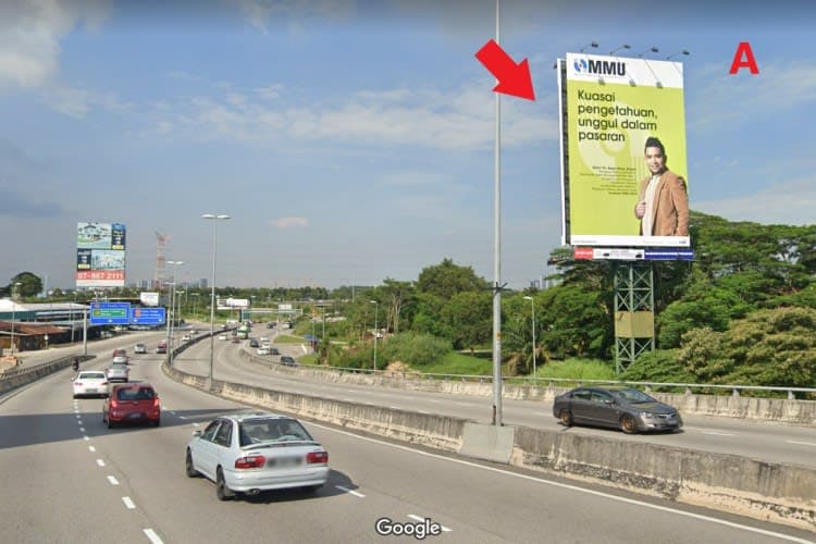 2 Sided Unipole Billboard at Jalan Terbau Highway, Johor