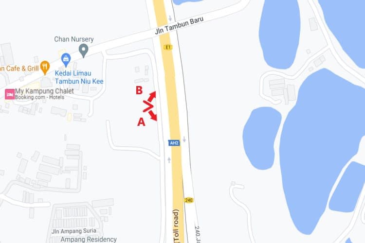 2 Sided Vertical Unipole Billboard at NSE KM279.8, Ipoh, Perak (near Ipoh Selatan Toll Plaza)