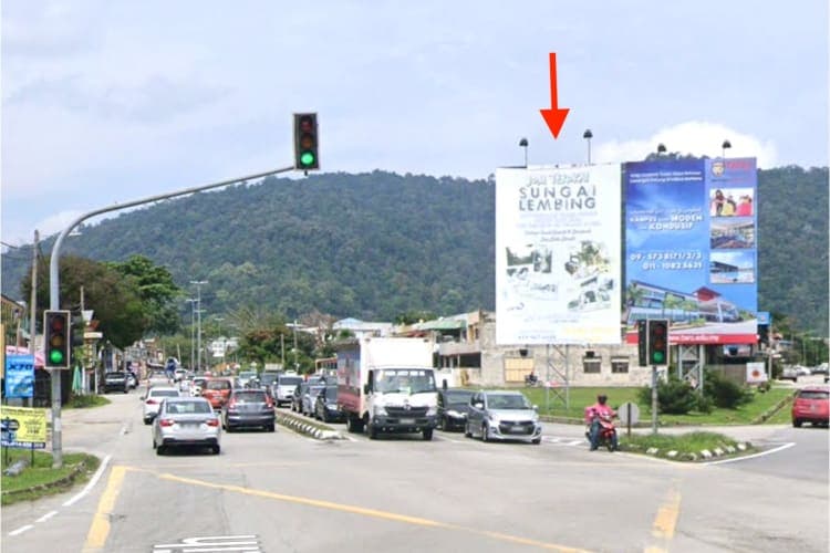 1 Sided Minipole Billboard at Jalan Air Putih A, Pahang