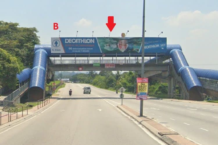 2 Sided Overhead Bridge Billboard at Jalan Kuala Selangor, Sungai Buloh, Selangor (near Honda 3S center Sungai Buloh)