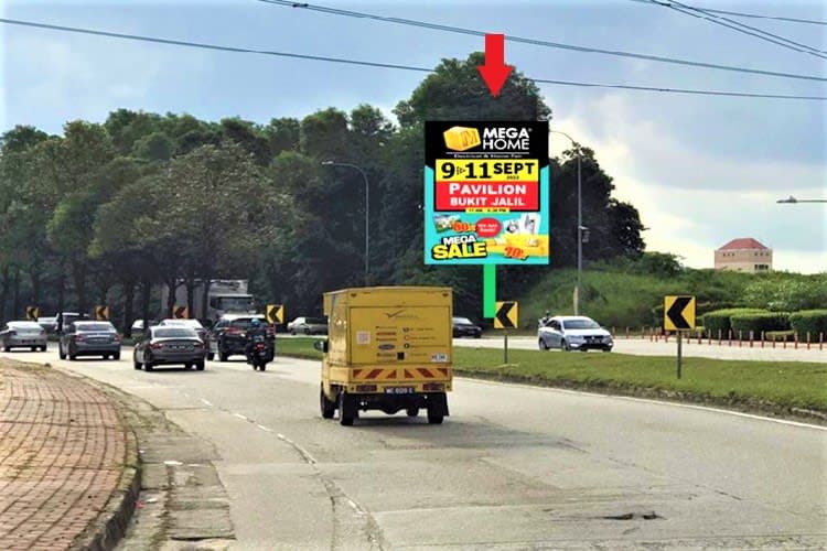 1 Sided Minipole Billboard at Bandar Kinrara, Kuala Lumpur