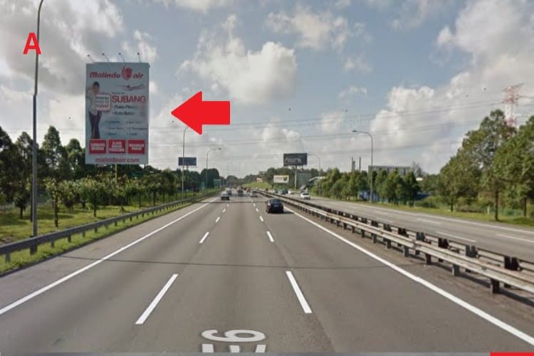 2 Sided Unipole Billboard at ELITE Highway KM30.0, Shah Alam, Selangor