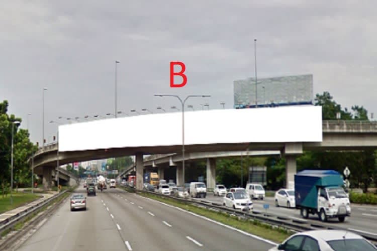 2 Sided Overhead Bridge Billboard at FTZ Petaling Jaya view from Federal Highway, Selangor