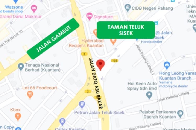 2 Sided Direction Signage Billboard at Intersection of Jalan Berserah & Jalan Teluk Sisek, Pahang