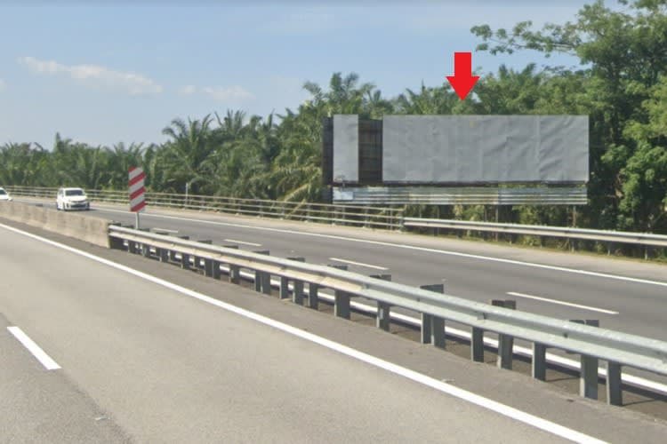 1 Sided Minipole Billboard at NSE KM188.35, North Bound (Off-Side), Bukit Merah, Perak
