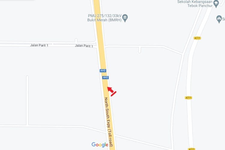 1 Sided Vertical Minipole Billboard at NSE KM191.3, Bukit Merah, Perak (SB)