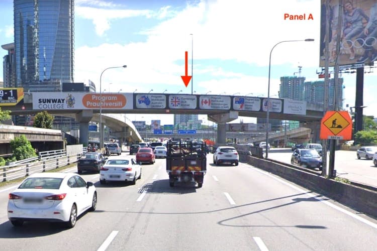 2 Sided Overhead Bridge Billboard at Federal Highway, Kuala Lumpur (Mid Valley)