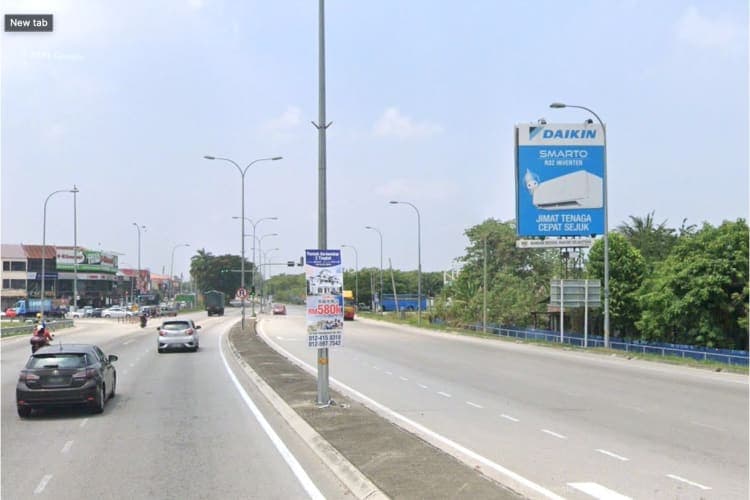 1 Sided Vertical Minipole Billboard at Jalan Sungai Bakap, Jawi, Penang (to Jawi)