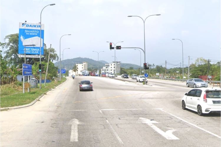 1 Sided Vertical Minipole Billboard at Jalan Sungai Bakap, Jawi, Penang (to Sungai Bakap)