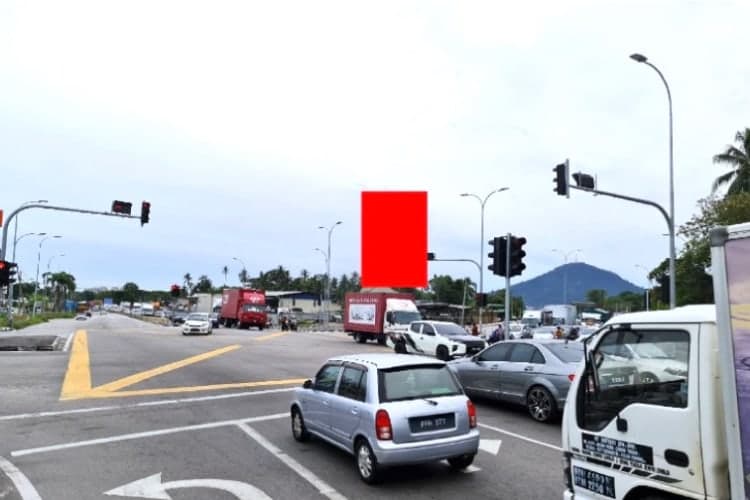 1 Sided Vertical Minipole Billboard at Mukim 12, Bukit Minyak, Penang (B)