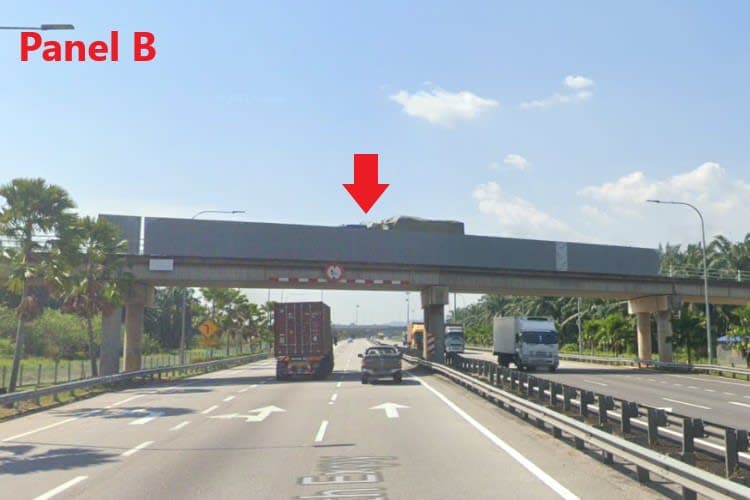 2 Panel Overhead Bridge Billboard at PLUS Highway KM182.15, Bagan Serai, Perak