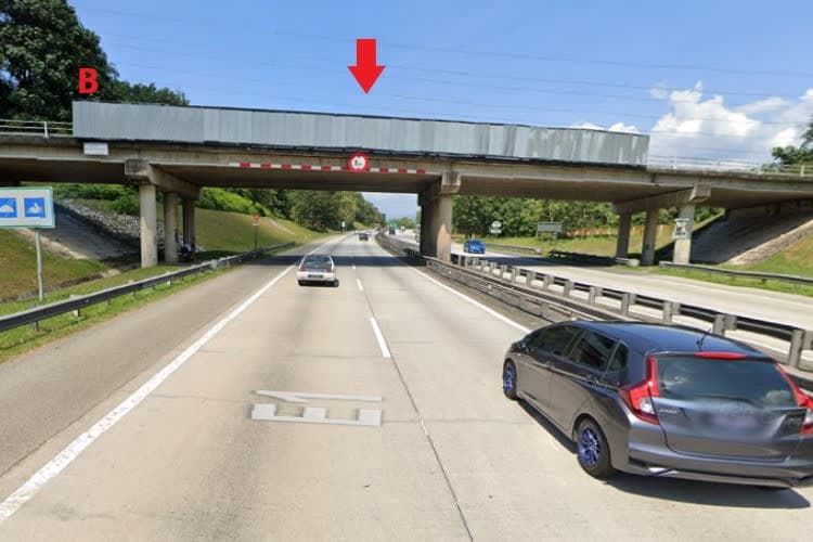 2 Sided Horizontal Overhead Bridge Billboard at NSE Highway KM338.95, Bidor, Perak