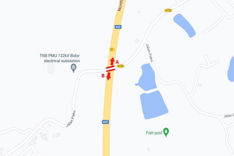 2 Sided Horizontal Overhead Bridge Billboard at NSE Highway KM338.95, Bidor, Perak