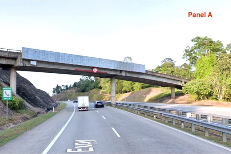 2 Sided Overhead Bridge Billboard at LPT Highway KM169.7, Maran, Pahang