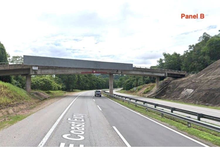 2 Sided Overhead Bridge Billboard at LPT Highway KM169.7, Maran, Pahang