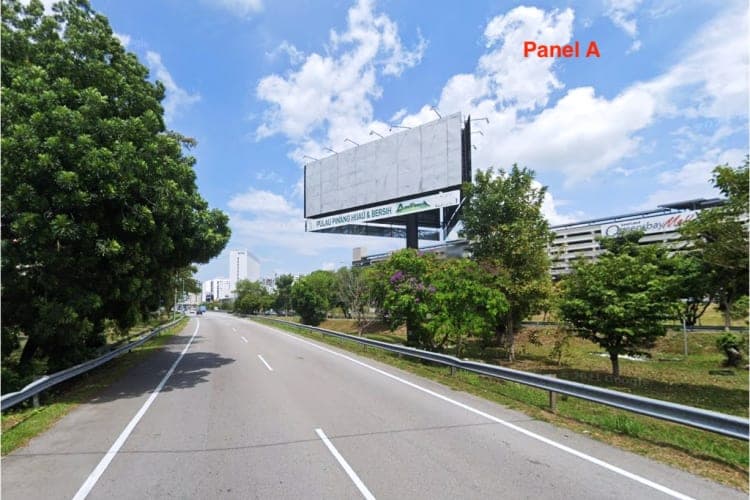 3 Sided Horizontal Unipole Billboard at Tun Dr Lim Chong Eu Expressway Exit, Bayan Lepas, Penang (opposite Queensbay Mall)