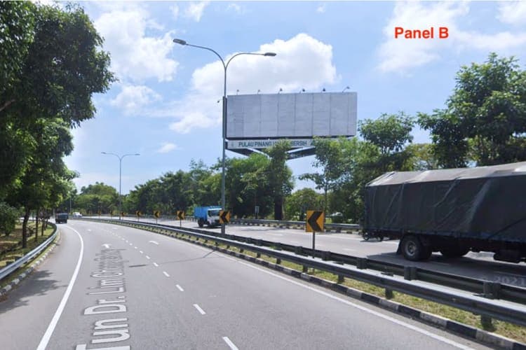 3 Sided Horizontal Unipole Billboard at Tun Dr Lim Chong Eu Expressway Exit, Bayan Lepas, Penang (opposite Queensbay Mall)