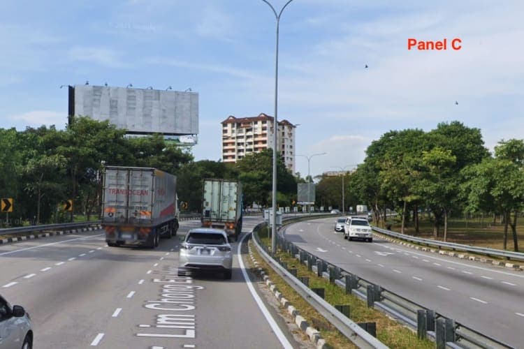 3 Sided Horizontal Unipole Billboard at Tun Dr Lim Chong Eu Expressway Exit, Bayan Lepas, Penang (opposite Queensbay Mall)