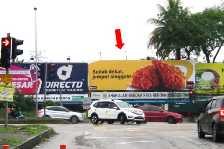 1 Panel Free Standing Billboard at Persiaran Kuala Selangor / Persiaran Klang , HICOM, Shah Alam, Selangor