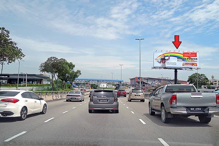 2 Sided Horizontal Unipole Billboard at Jalan Tebrau, Johor Bahru, Johor
