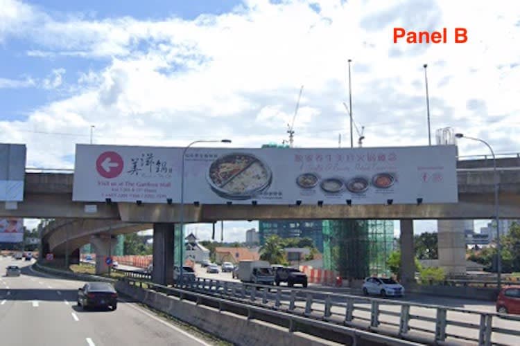 2 Sided Overhead Bridge Billboard at Federal Highway, Kuala Lumpur (near Mid Valley)