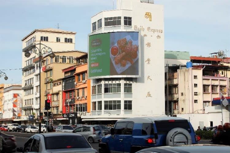 Horizontal Digital Screen Billboard at Jalan Tun Razak, Kota Kinabalu, Sabah (attached to Wisma Daily Express)