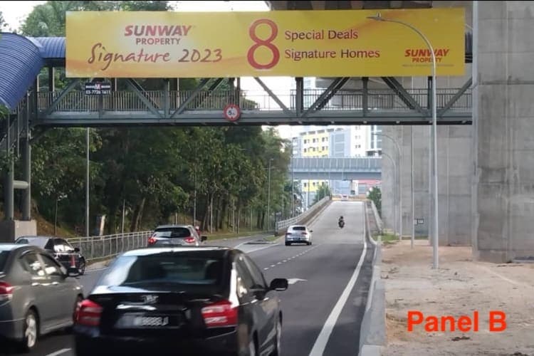 2 Sided Overhead Bridge Billboard at Persiaran Kenanga, Kota Damansara, Selangor