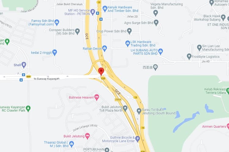 1 Sided Overhead Bridge Billboard at Guthrie Corridor Expressway KM5.2 after Plaza Tol Bukit Jelutong, Shah Alam, Selangor