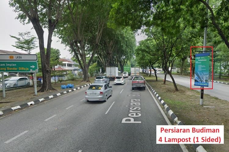 16 Sided Fixed Panel Street Bunting Billboard at Persiaran Aman / Persiaran Budiman / Jalan Mantap 25/126, Seksyen 25, Shah Alam, Selangor