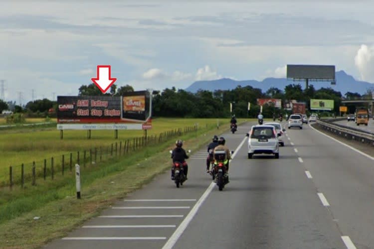 1 Sided Free Standing Billboard at NSE Highway KM126.3, Butterworth, Penang