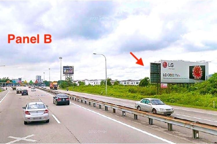 2 Sided Horizontal Spectacular Billboard at NSE KM 150, Juru, Simpang Ampat, Penang (near Juru Toll Plaza)