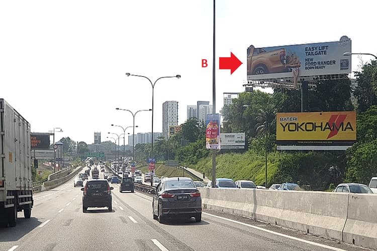 Horizontal Unipole Billboard at Federal Highway KM15.8, Batu 3, Shah Alam, Selangor
