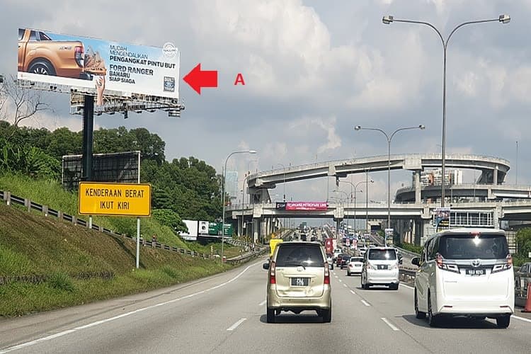 2 Sided Horizontal Unipole Billboard at Federal Highway KM15.8, Batu 3, Shah Alam, Selangor