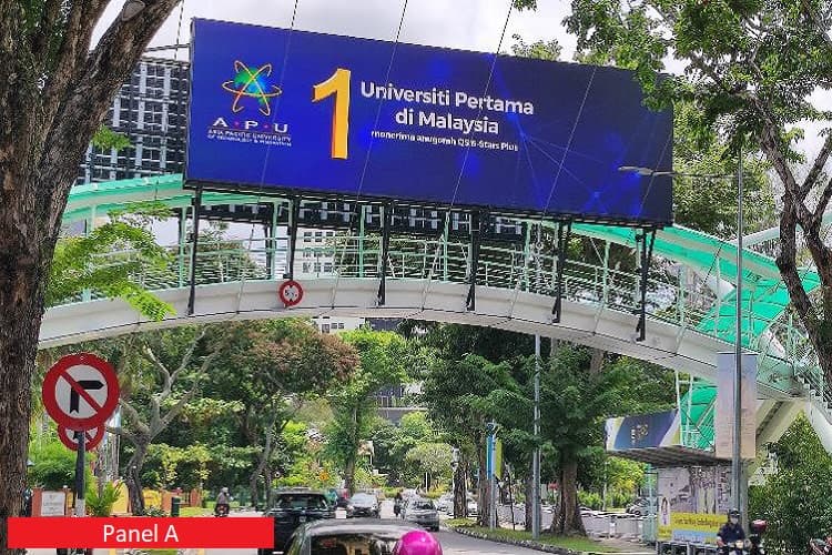 2 Panel Digital Overhead Bridge Billboard at Jalan Sultan Ahmad Shah, George Town, Penang (near UOB)