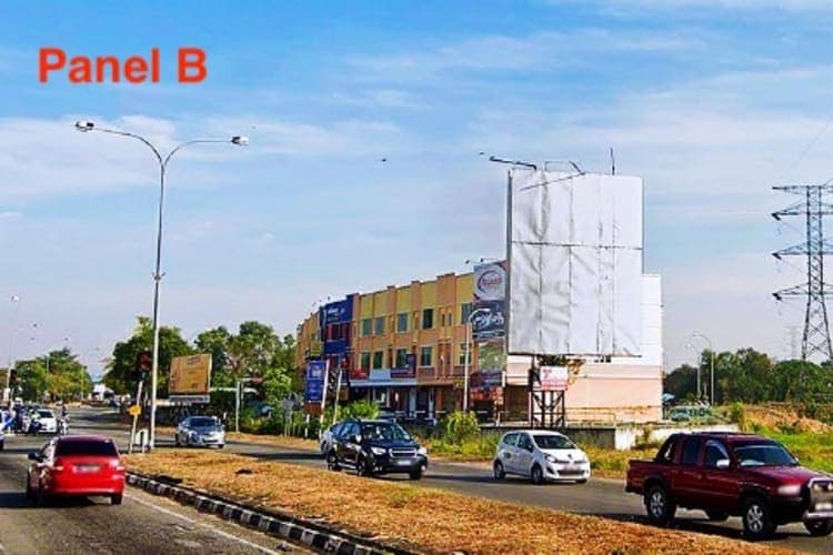 2 Sided Vertical Minipole Billboard at Sultanah Bahiyah Highway, Alor Setar, Kedah (in front Lotus' Mergong)