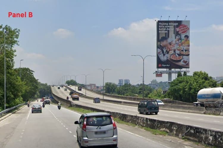 2 Sided Unipole Billboard at MRR2 Highway - Kepong, Kuala Lumpur
