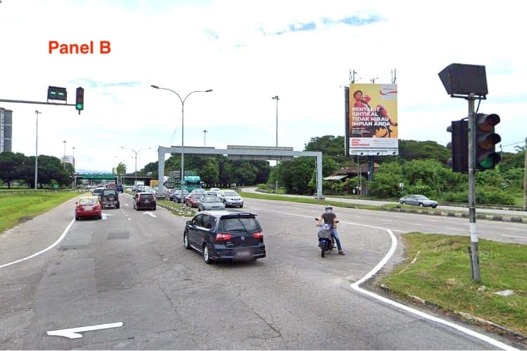 2 Sided Vertical Unipole Billboard at Jalan Baru, Perai, Penang (opposite Megamal Pinang)