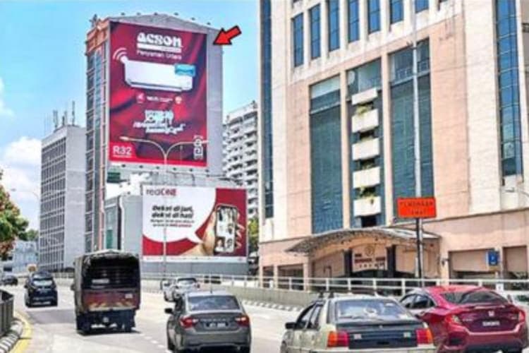 1 Panel Vertical Wall-Banner Billboard at Jalan Maharajalela, Kuala Lumpur