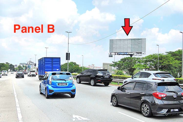 2 Sided Horizontal Unipole Billboard at Jalan Skudai / Persisiran Perling, Johor Bahru, Johor