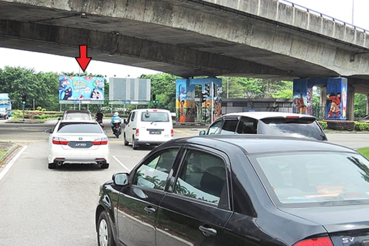 1 Panel Free Standing Billboard at Jalan Kota Tinggi / Pasir Gudang Highway interchange, Johor Bahru, Johor (from Pasir Gudang Highway)
