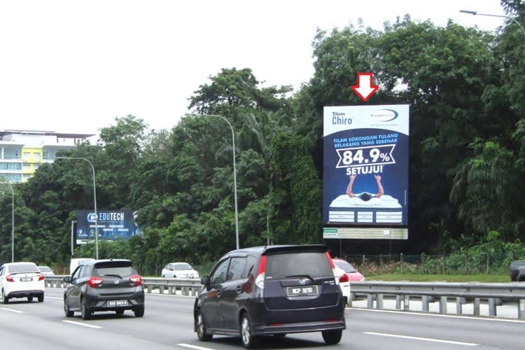 1 Sided Vertical Minipole Billboard at NSE Highway KM299, Bangi, Selangor