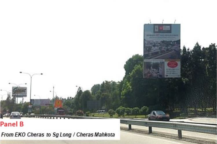2 Sided Unipole Billboard at Cheras-Kajang Expressway KM12.7, Cheras, Selangor