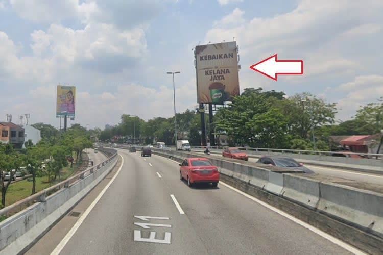 1 Sided Unipole Billboard at LDP Highway KM10.4, Petaling Jaya, Selangor (near Bomba SS2 [A])