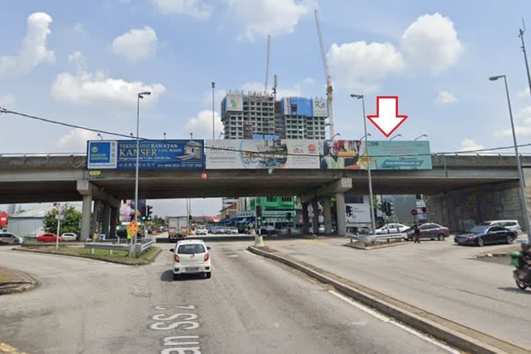 1 Sided Overhead Bridge Billboard at LDP Highway KM10.55, Petaling Jaya, Selangor (C)