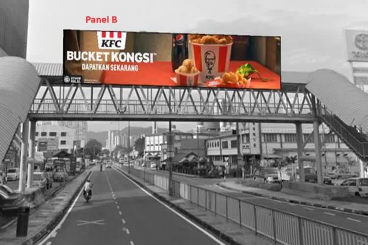 2 Sided Overhead Bridge Billboard at Jalan Jelutong, Jelutong, Penang (in front of Toyota)