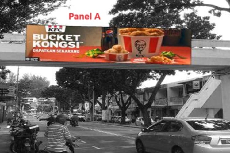 2 Sided Overhead Bridge Billboard at Jalan Jelutong, Jelutong, Penang (near Caltex)