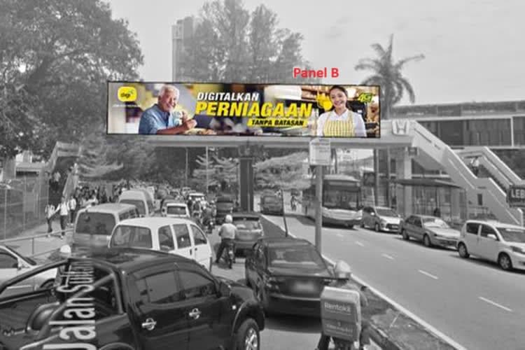 2 Sided Overhead Bridge Billboard at Lebuh Farquhar, George Town, Penang (in front of Sekolah St. Xavier)
